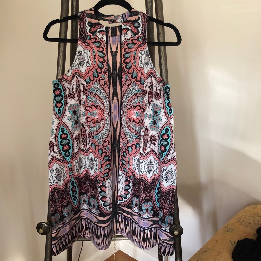 Pattered Sleeveless Dress
